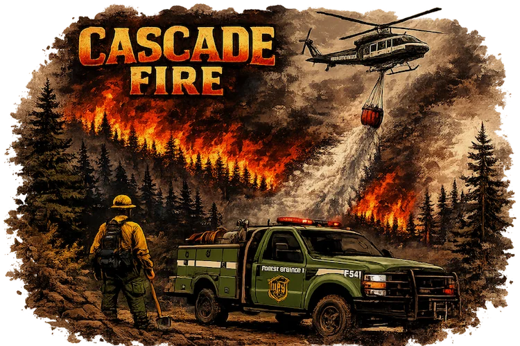 Cascade Fire Design | Wild Vision Prints Cascade Fire Design | Wild Vision Prints